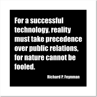 Feynman Successful Technology White Letters Posters and Art